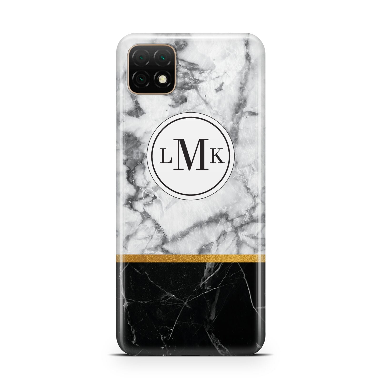 Marble Initials Geometric Personalised Huawei Enjoy 20 Phone Case