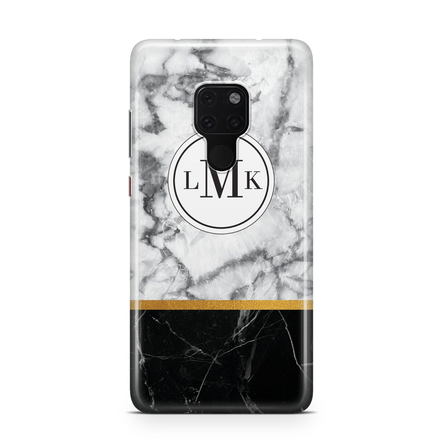 Marble Initials Geometric Personalised Huawei Mate 20 Phone Case