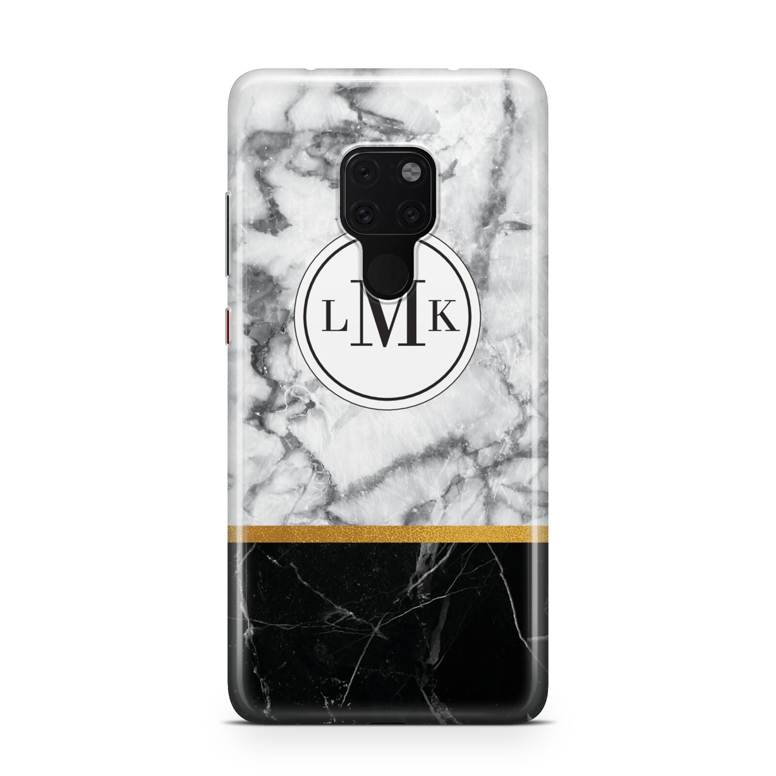 Marble Initials Geometric Personalised Huawei Mate 20 Phone Case