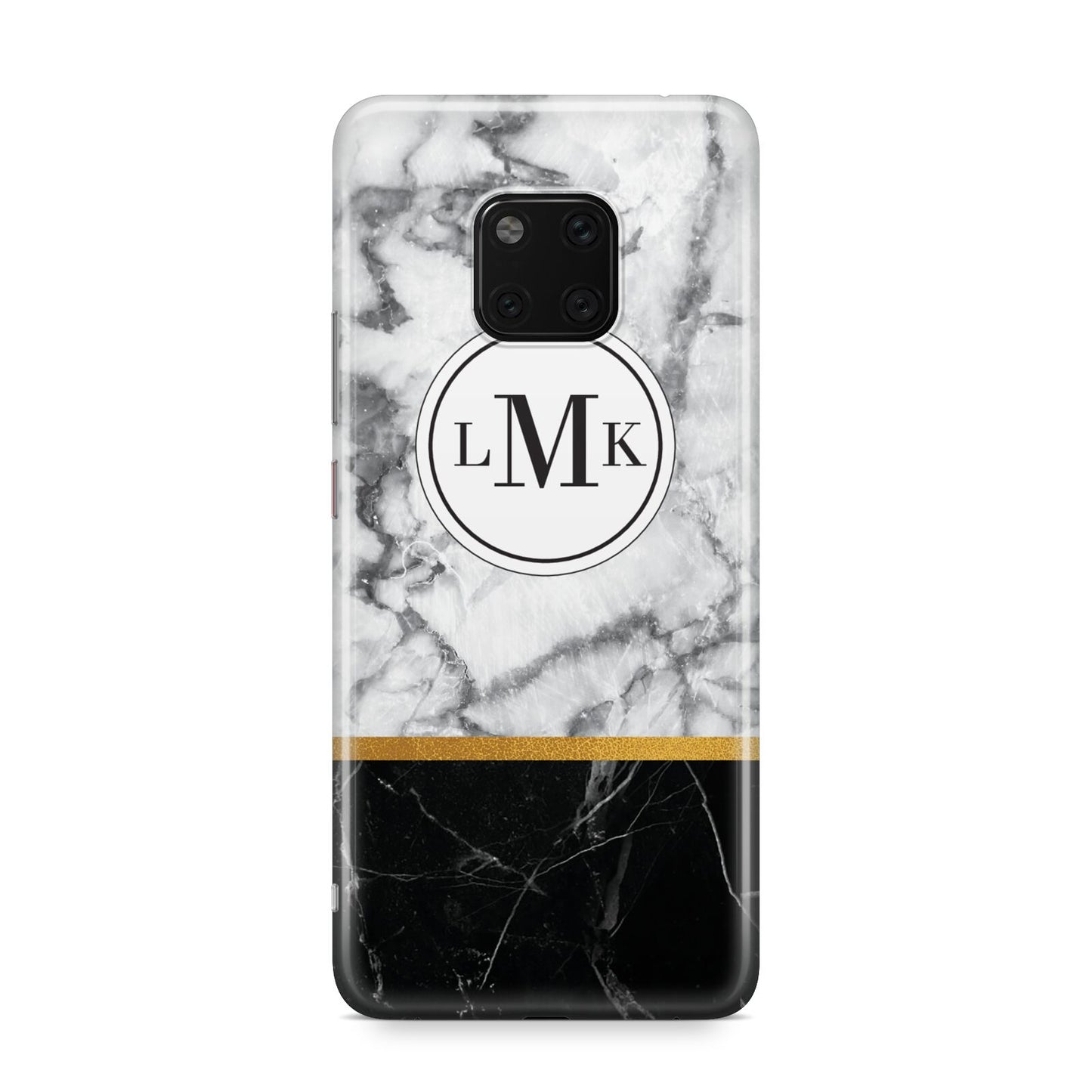 Marble Initials Geometric Personalised Huawei Mate 20 Pro Phone Case