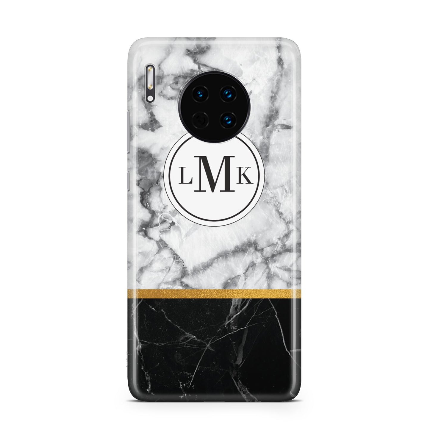 Marble Initials Geometric Personalised Huawei Mate 30