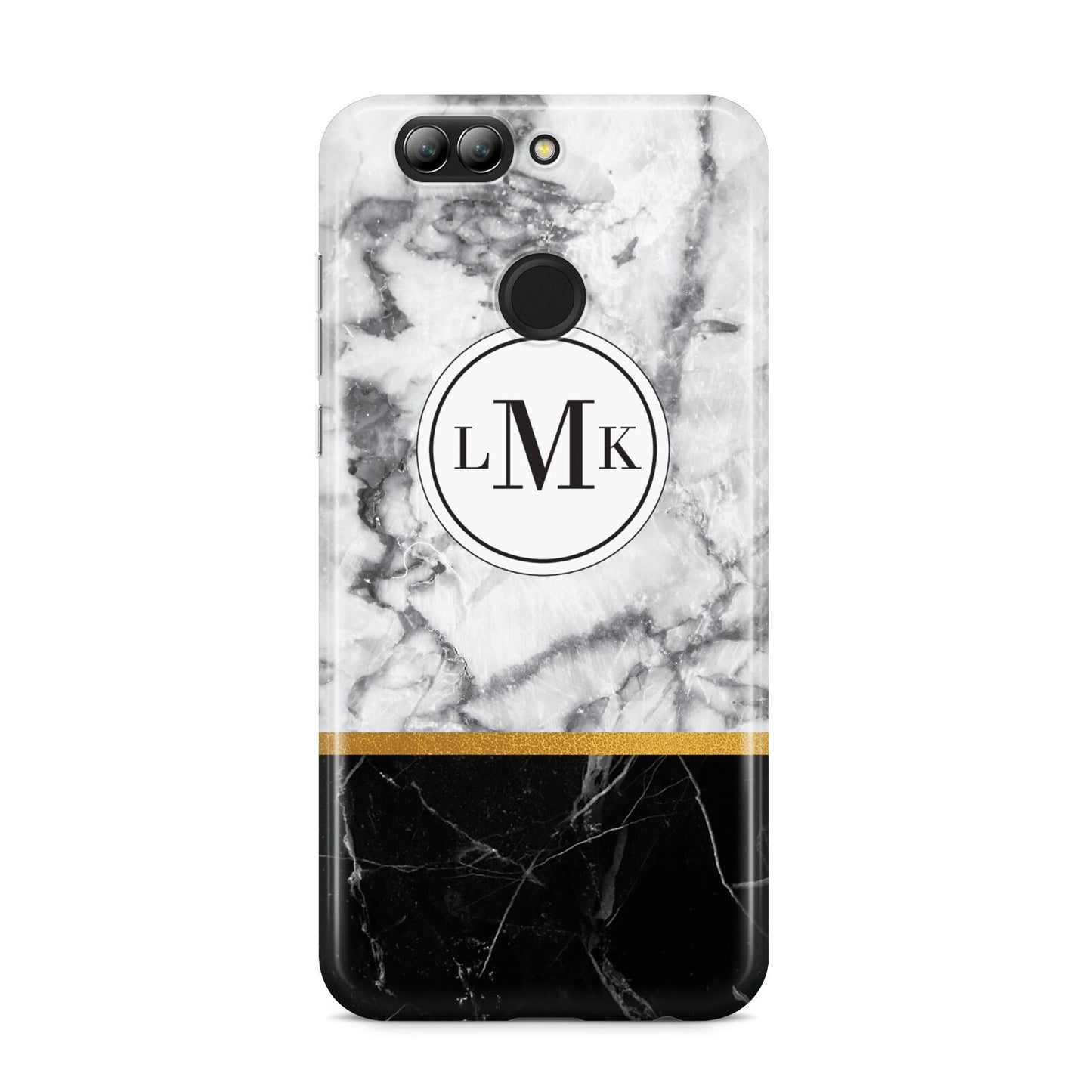 Marble Initials Geometric Personalised Huawei Nova 2s Phone Case