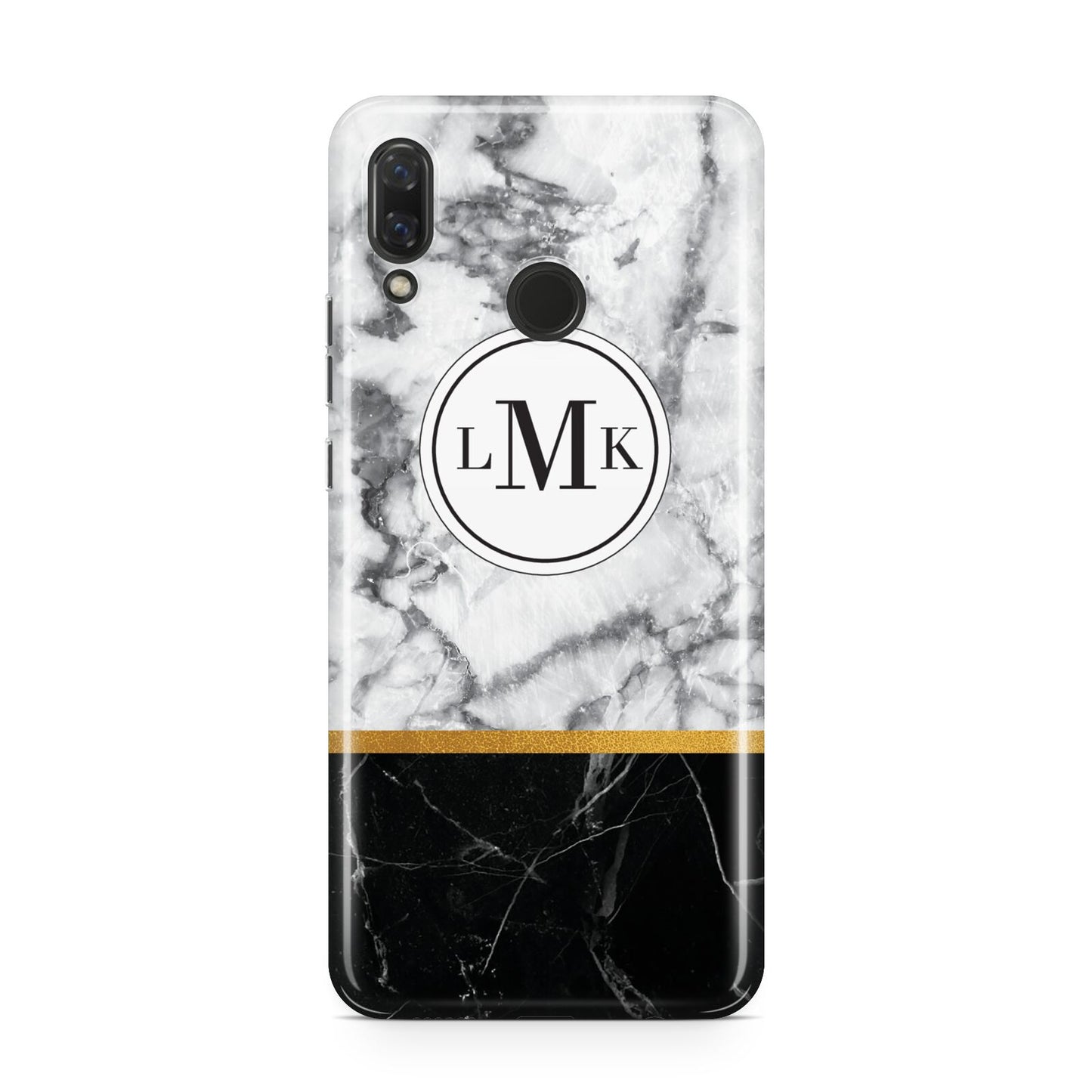 Marble Initials Geometric Personalised Huawei Nova 3 Phone Case