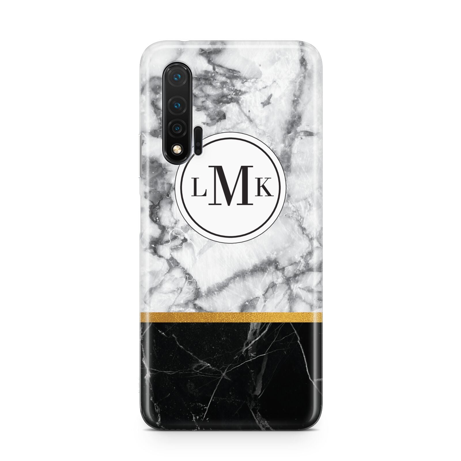 Marble Initials Geometric Personalised Huawei Nova 6 Phone Case