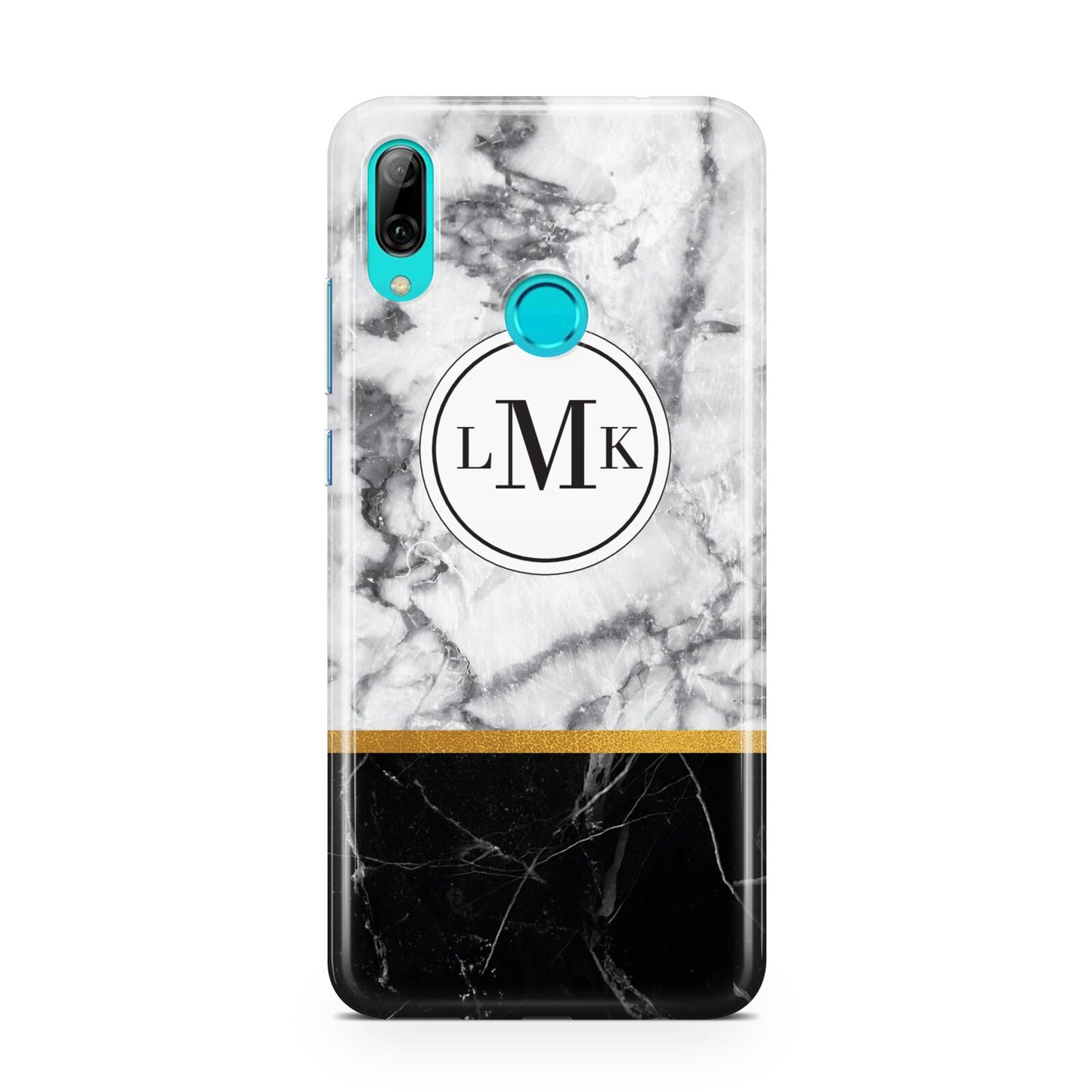 Marble Initials Geometric Personalised Huawei P Smart 2019 Case