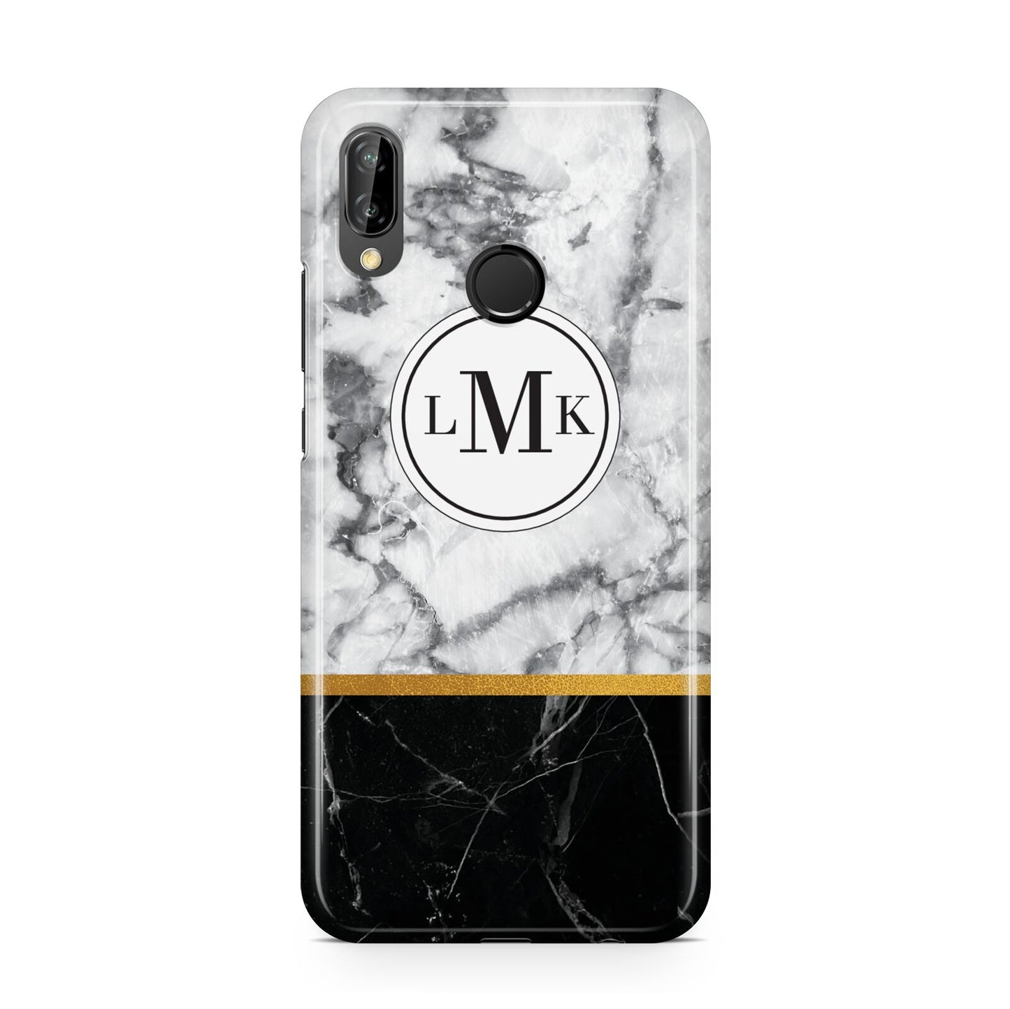 Marble Initials Geometric Personalised Huawei P20 Lite Phone Case