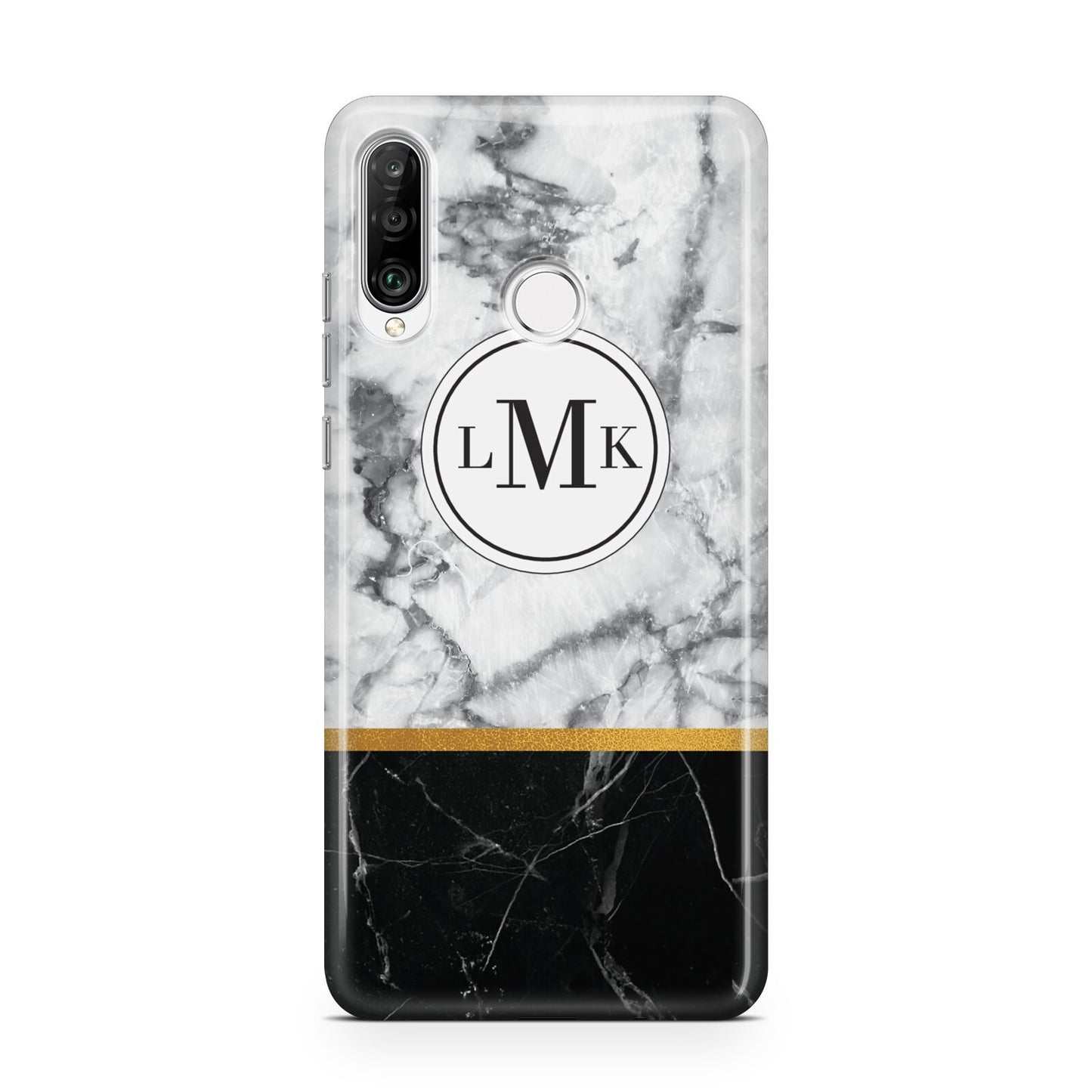 Marble Initials Geometric Personalised Huawei P30 Lite Phone Case