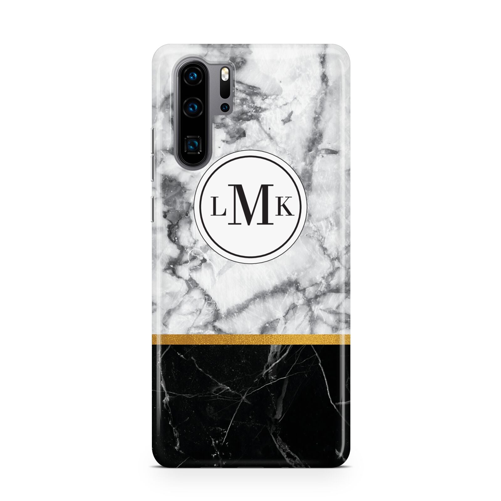 Marble Initials Geometric Personalised Huawei P30 Pro Phone Case