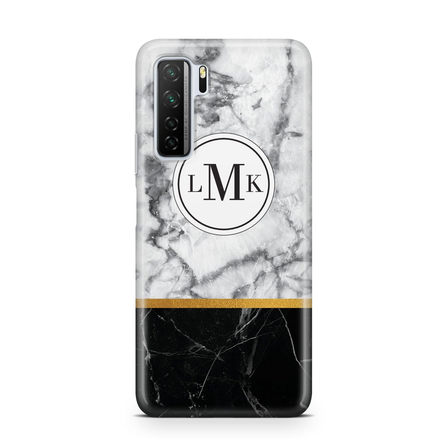 Marble Initials Geometric Personalised Huawei P40 Lite 5G Phone Case