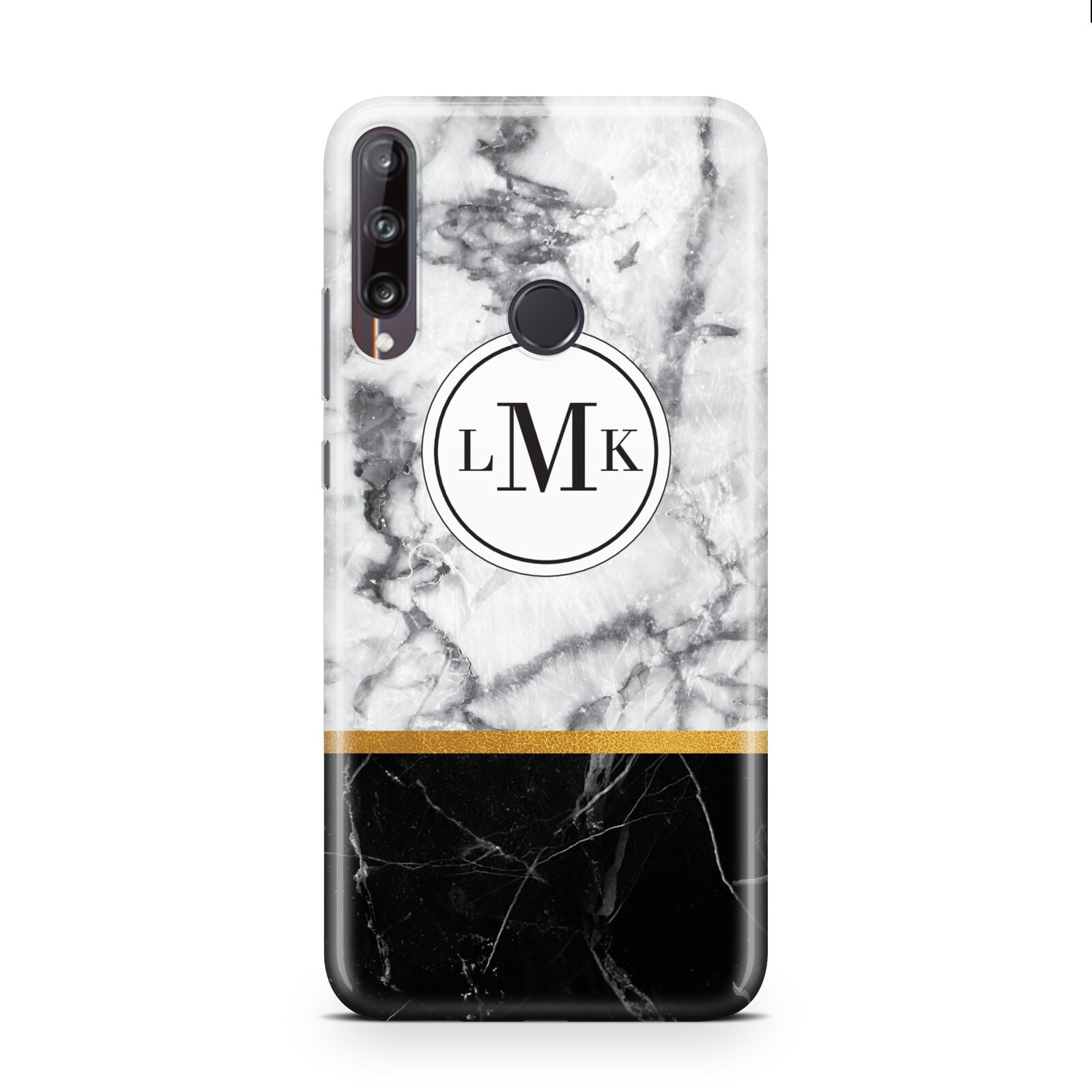 Marble Initials Geometric Personalised Huawei P40 Lite E Phone Case