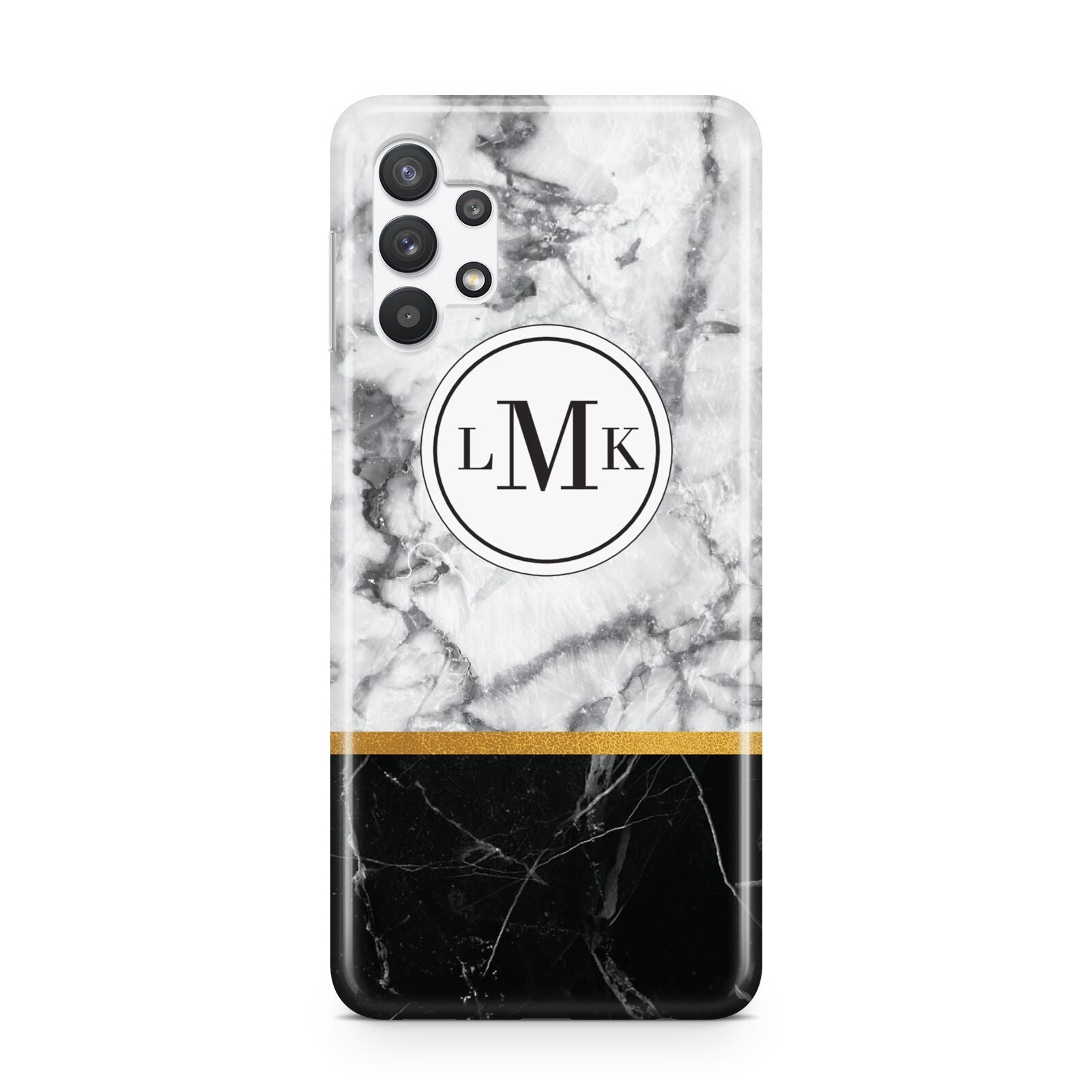 Marble Initials Geometric Personalised Samsung A32 5G Case