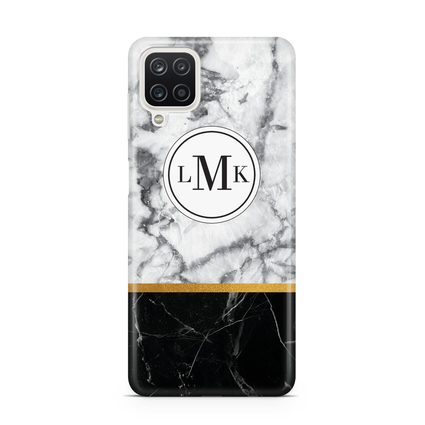 Marble Initials Geometric Personalised Samsung M12 Case