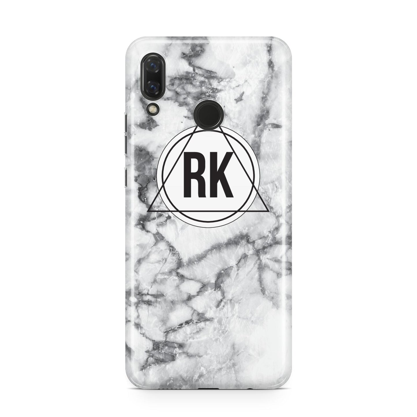 Marble Initials Triangle Personalised Huawei Nova 3 Phone Case