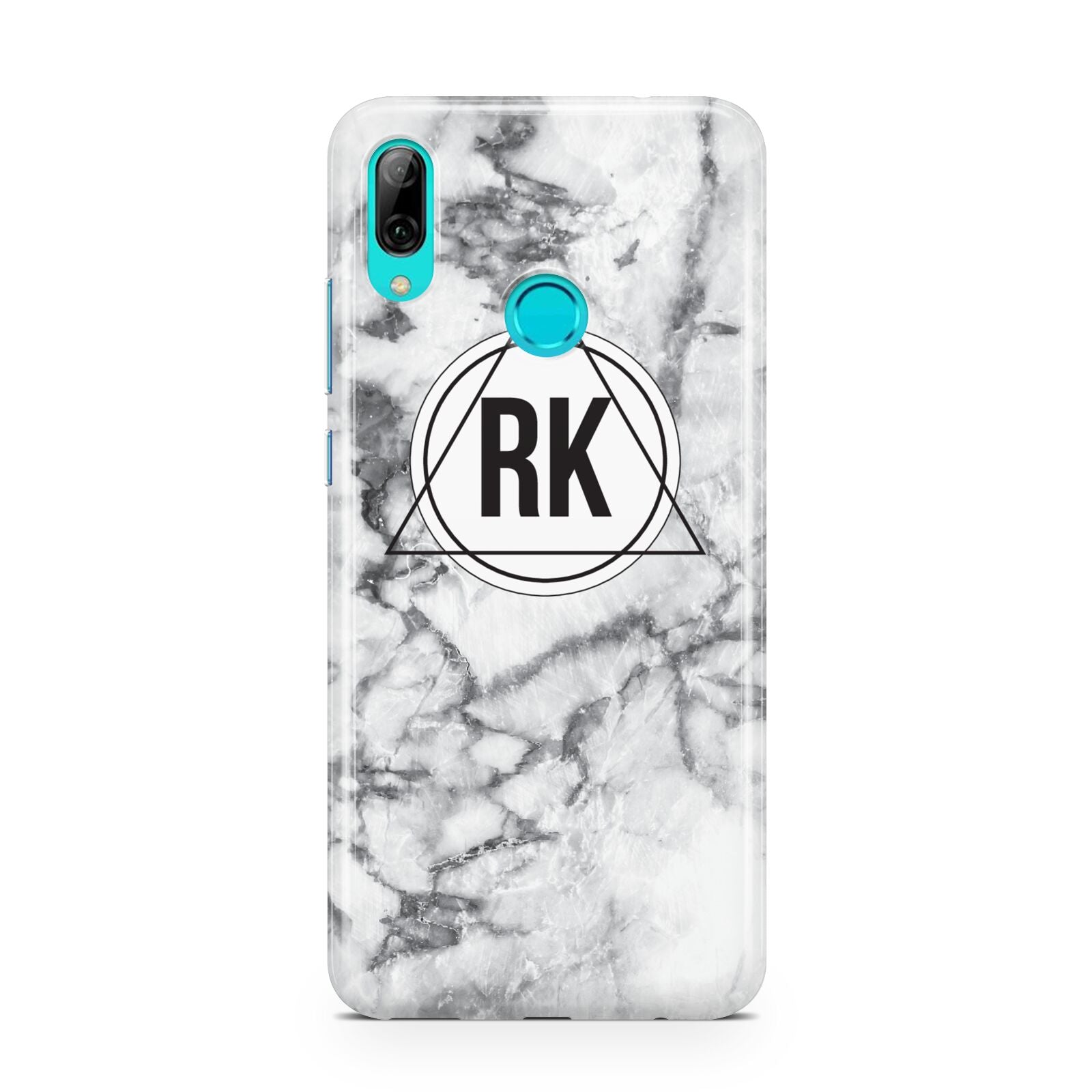 Marble Initials Triangle Personalised Huawei P Smart 2019 Case