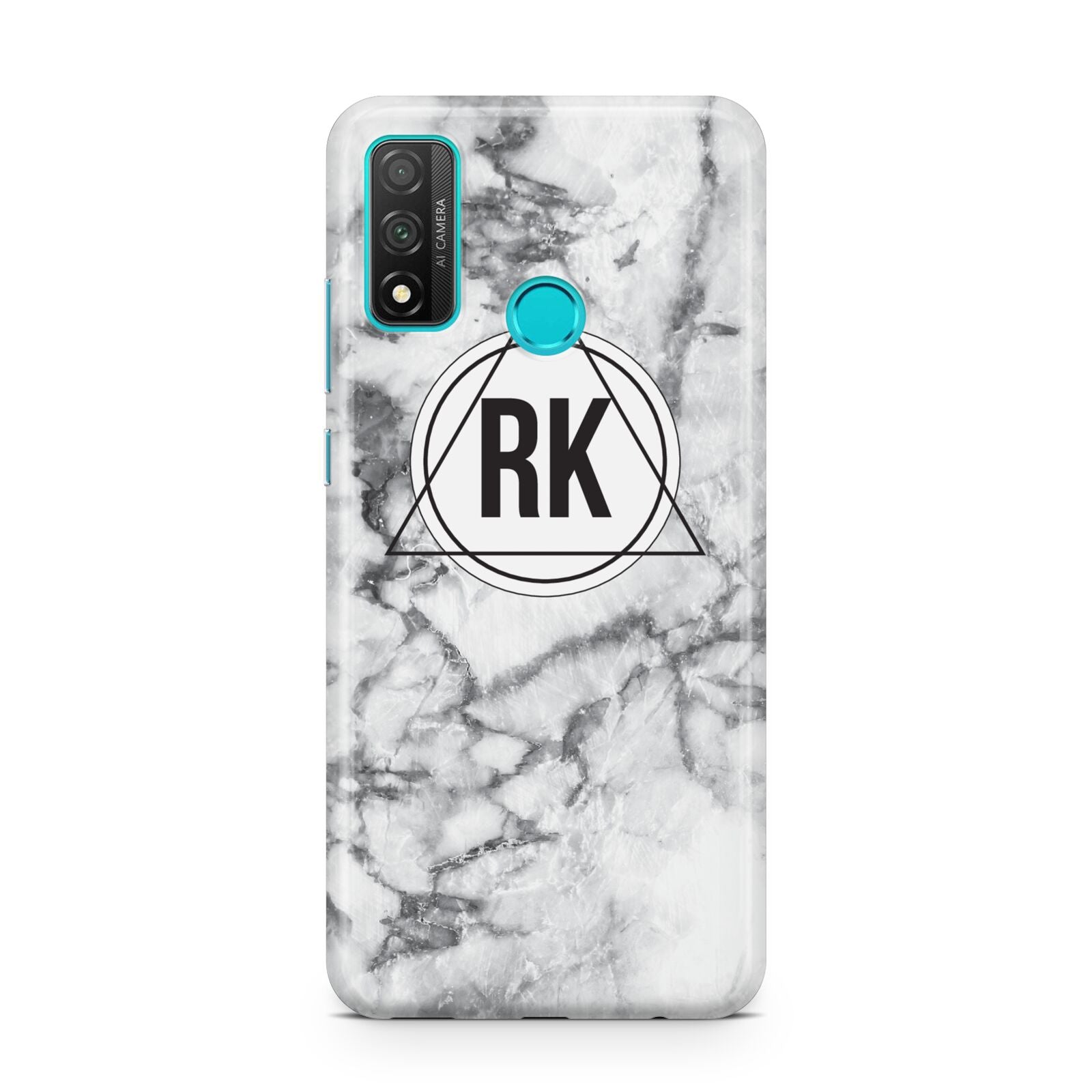 Marble Initials Triangle Personalised Huawei P Smart 2020