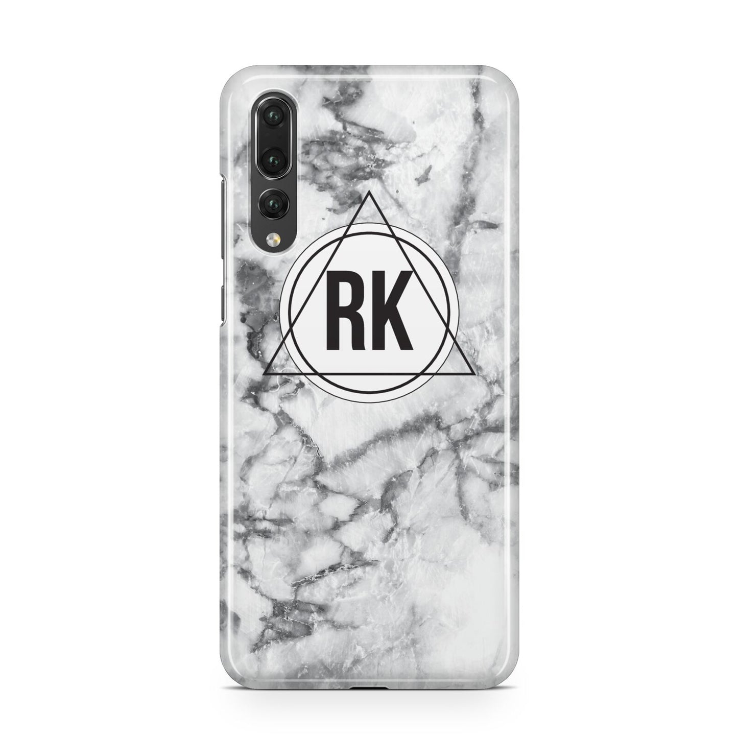 Marble Initials Triangle Personalised Huawei P20 Pro Phone Case