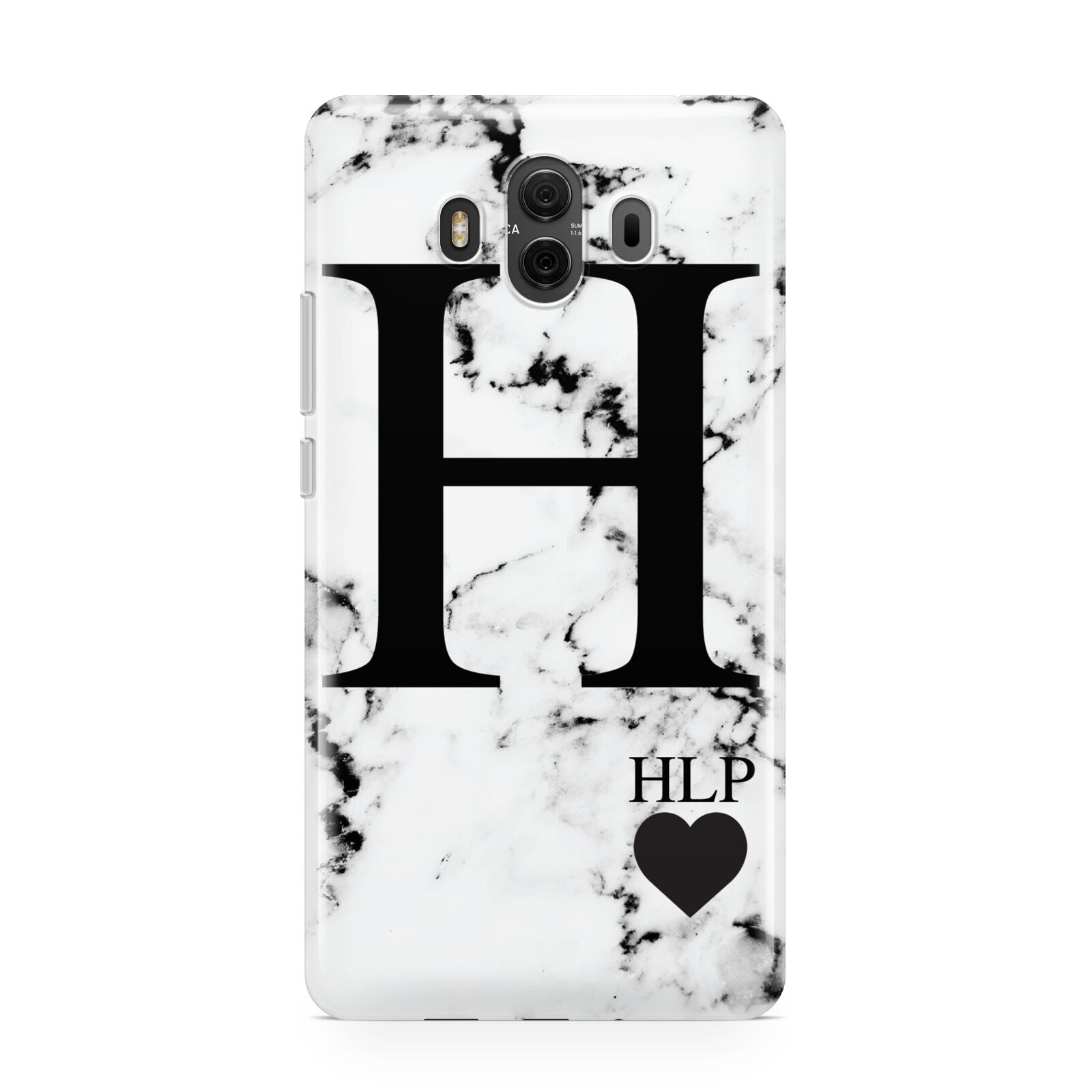 Marble Love Heart Personalised Huawei Mate 10 Protective Phone Case
