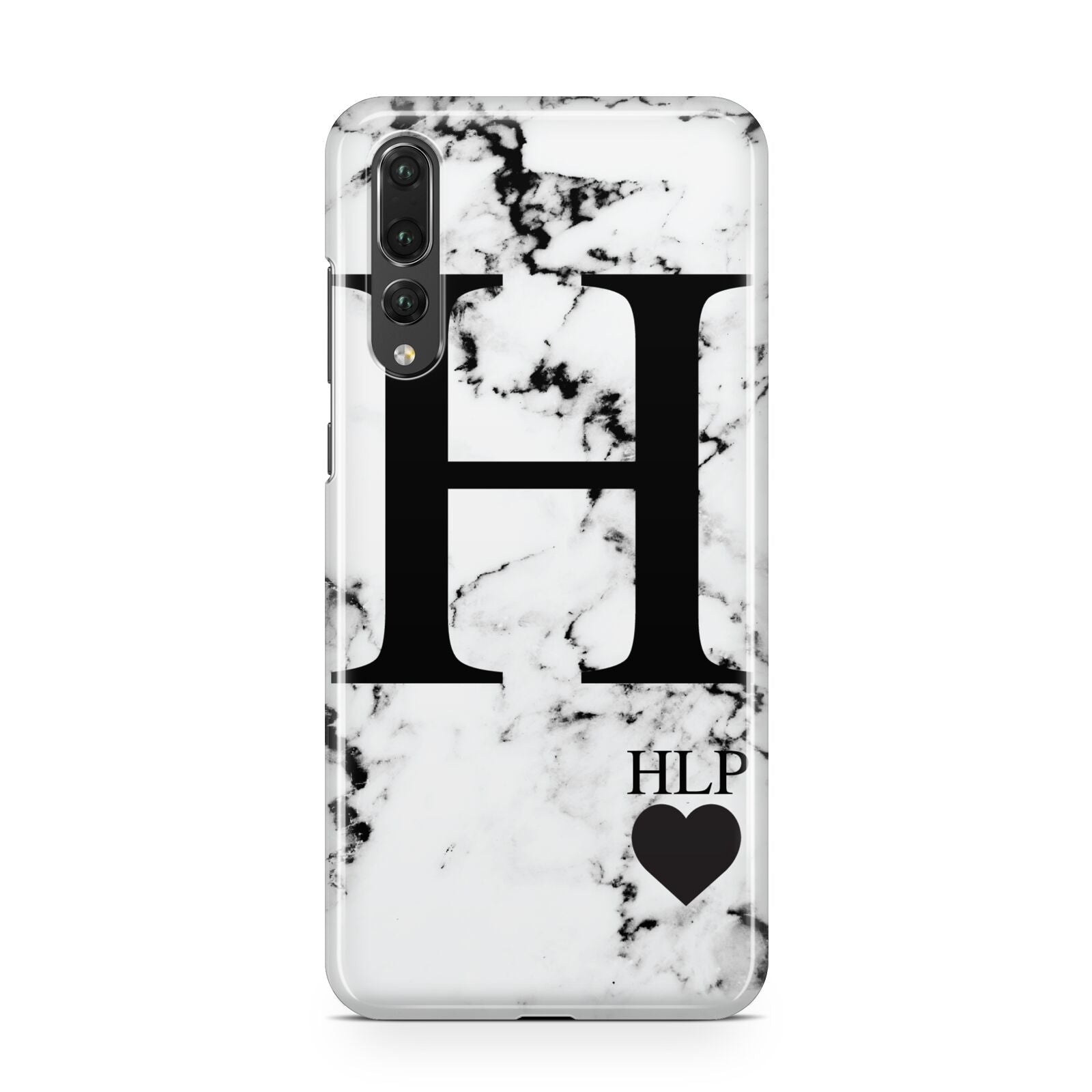 Marble Love Heart Personalised Huawei P20 Pro Phone Case