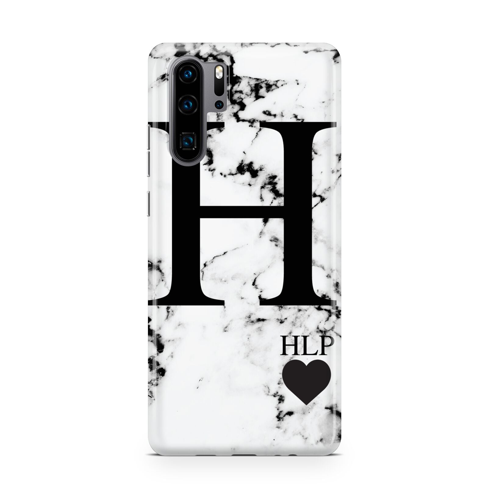 Marble Love Heart Personalised Huawei P30 Pro Phone Case