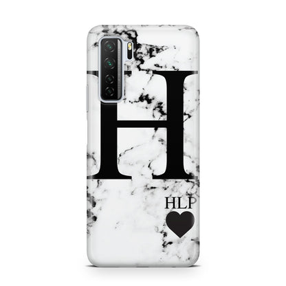 Marble Love Heart Personalised Huawei P40 Lite 5G Phone Case