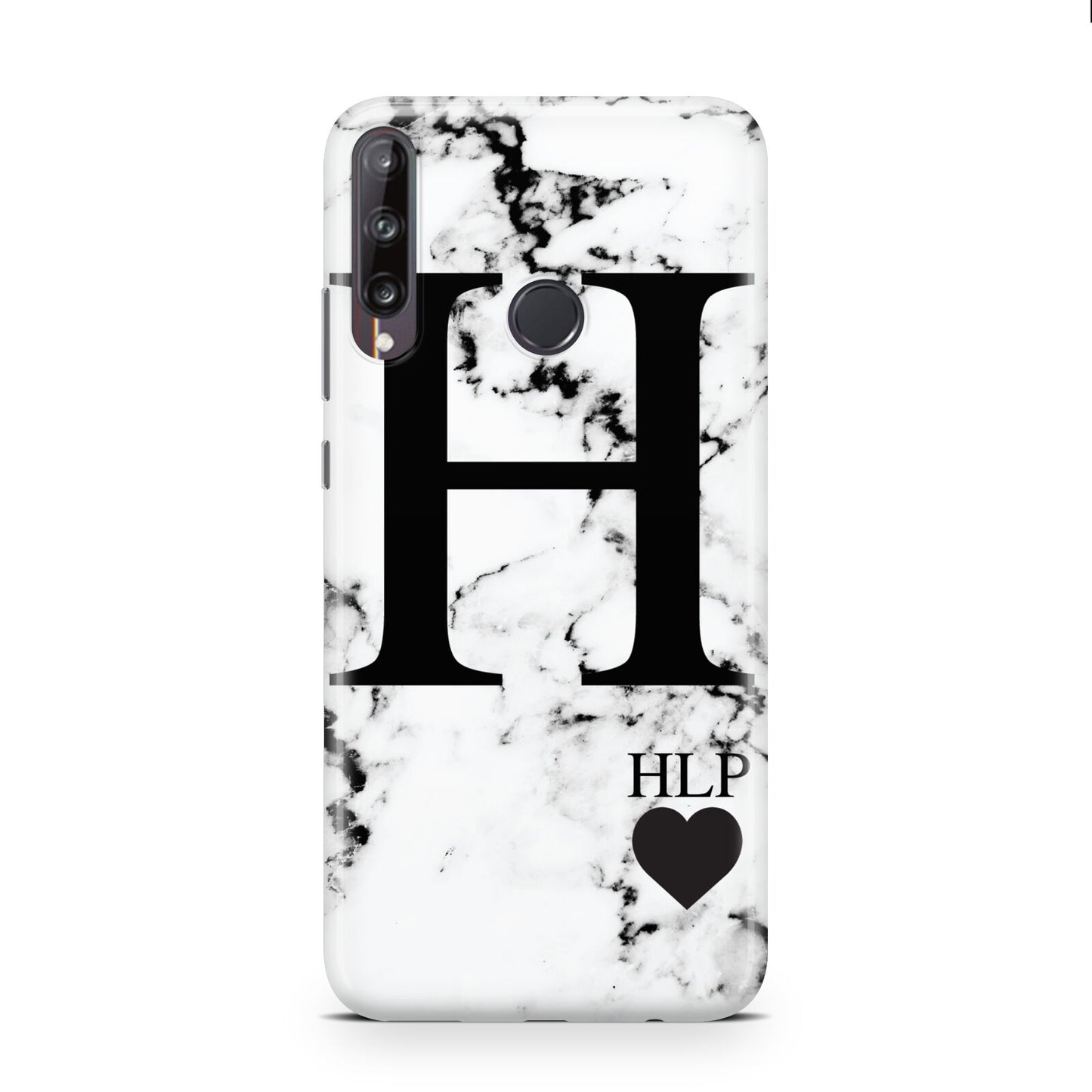 Marble Love Heart Personalised Huawei P40 Lite E Phone Case