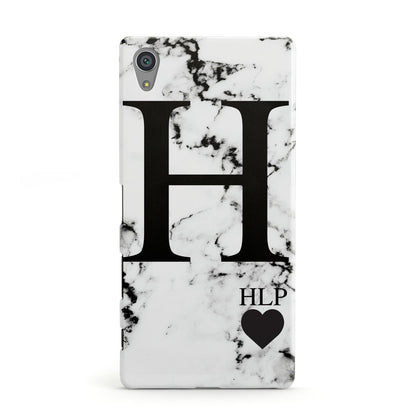 Marble Love Heart Personalised Sony Xperia Case