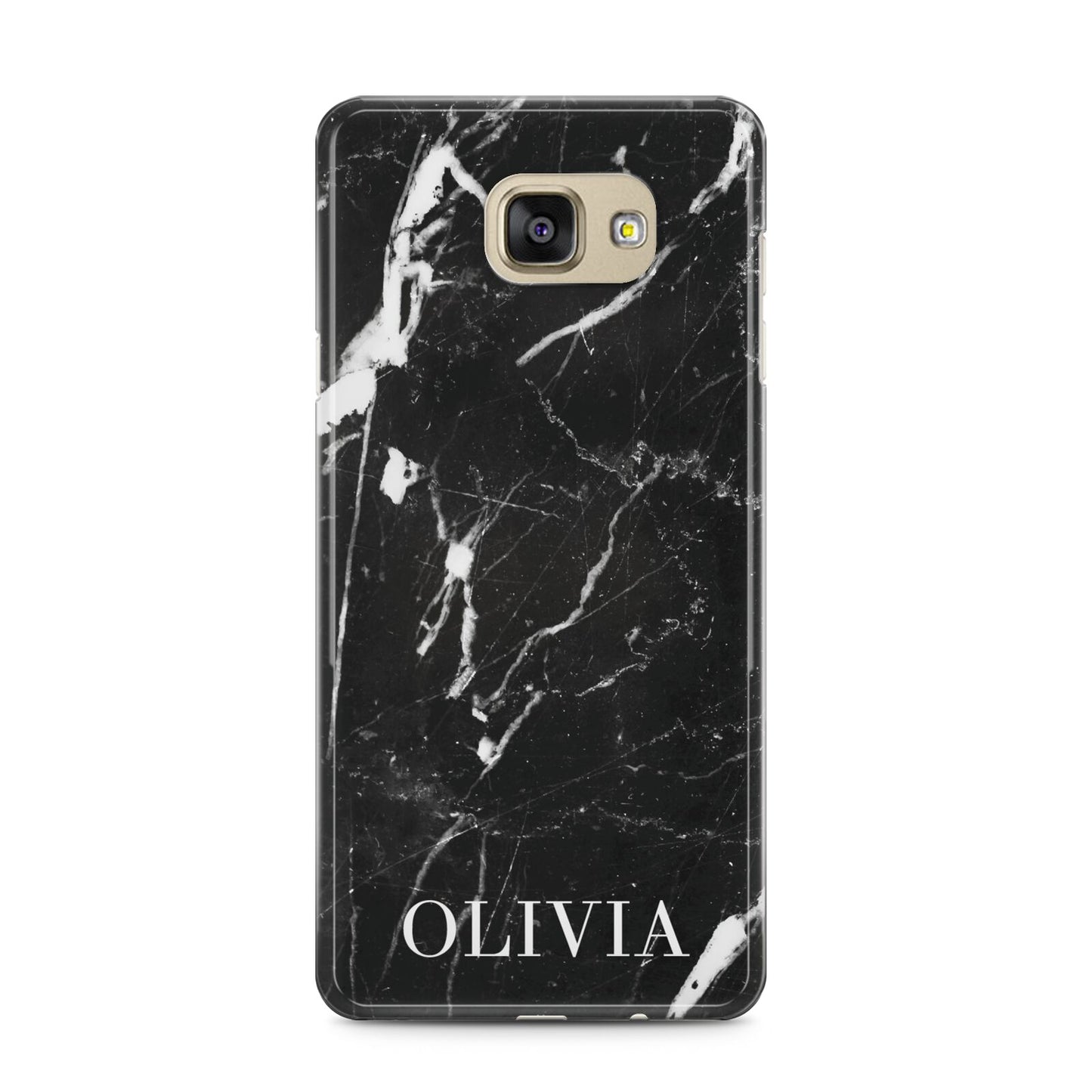 Marble Name Personalised Samsung Galaxy A5 2016 Case on gold phone