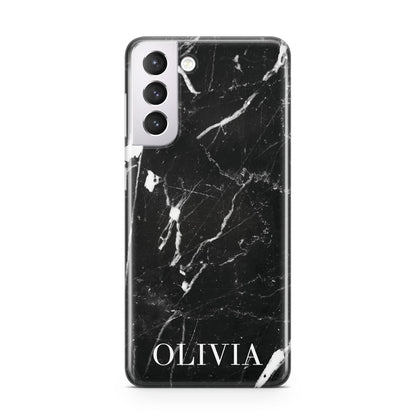 Marble Name Personalised Samsung S21 Case