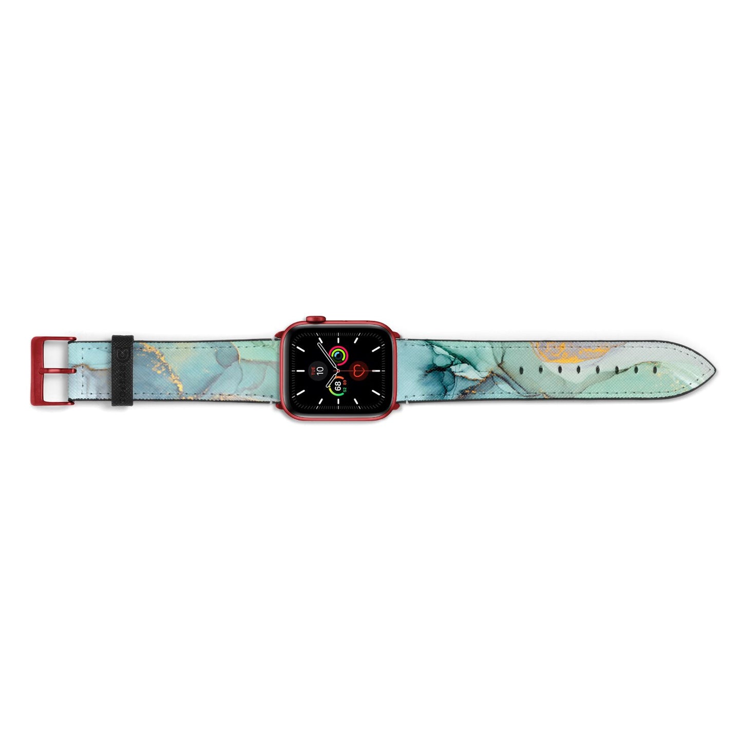 Marble Pattern Apple Watch Strap Landscape Image Red Hardware