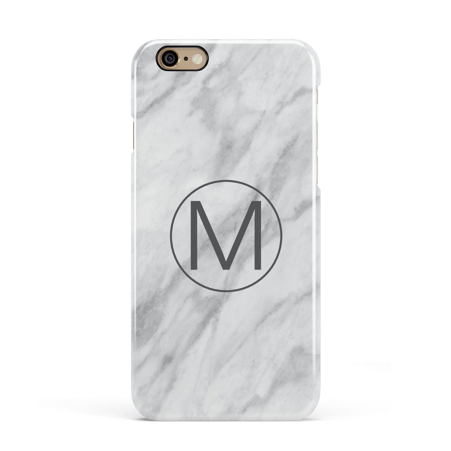 Marble Personalised Initial Apple iPhone 6 3D Snap Case