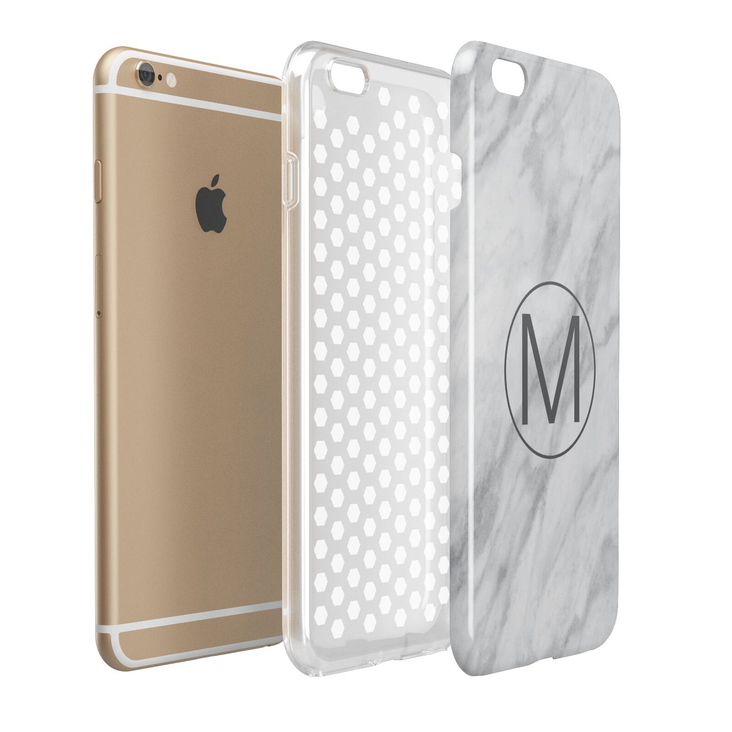 Marble Personalised Initial Apple iPhone 6 Plus 3D Tough Case Expand Detail Image