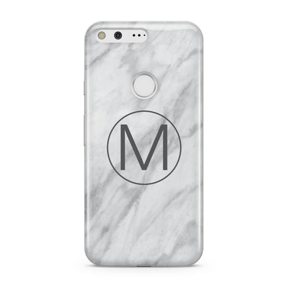 Marble Personalised Initial Google Pixel Case