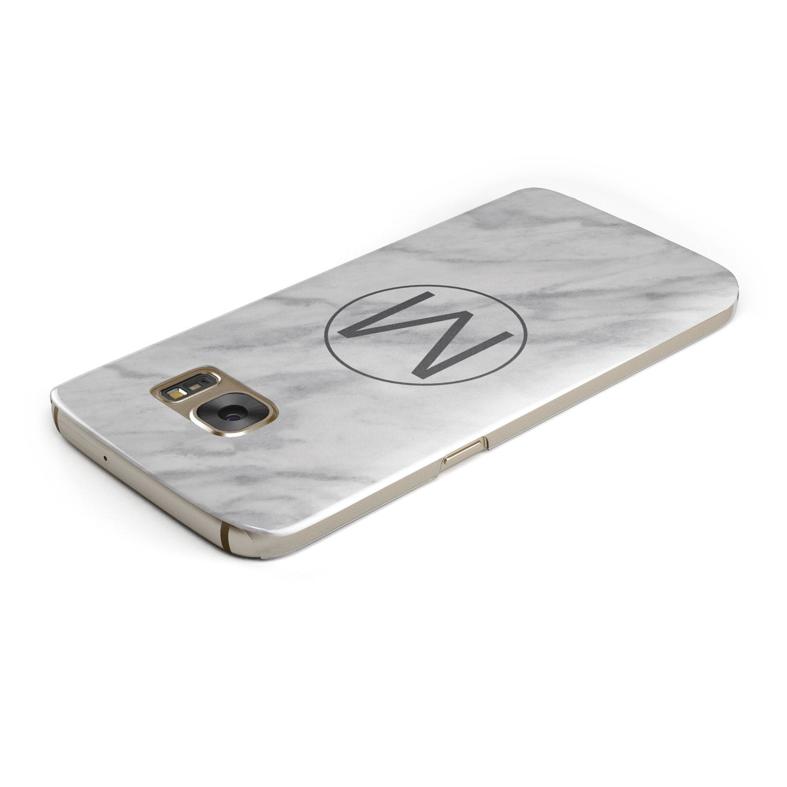 Marble Personalised Initial Samsung Galaxy Case Top Cutout