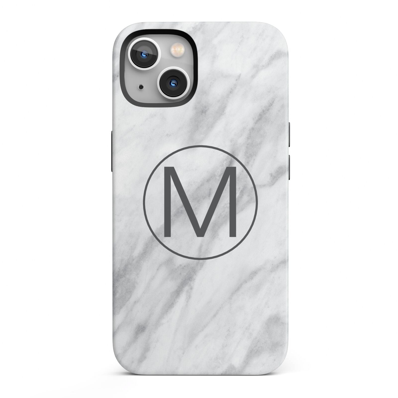 Marble Personalised Initial iPhone 13 Full Wrap 3D Tough Case