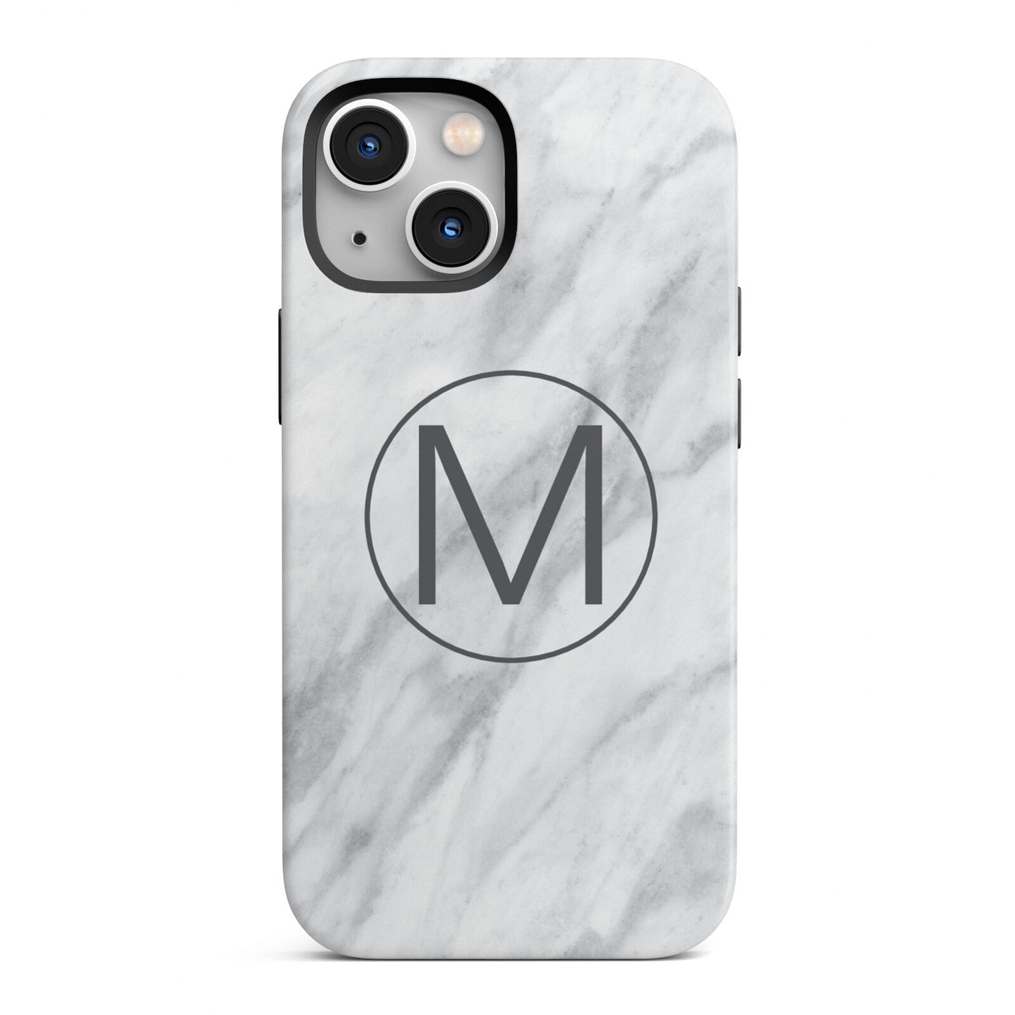 Marble Personalised Initial iPhone 13 Mini Full Wrap 3D Tough Case