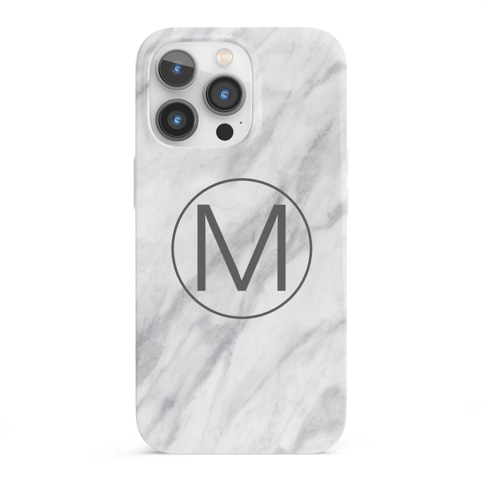 Marble Personalised Initial iPhone 13 Pro Full Wrap 3D Snap Case