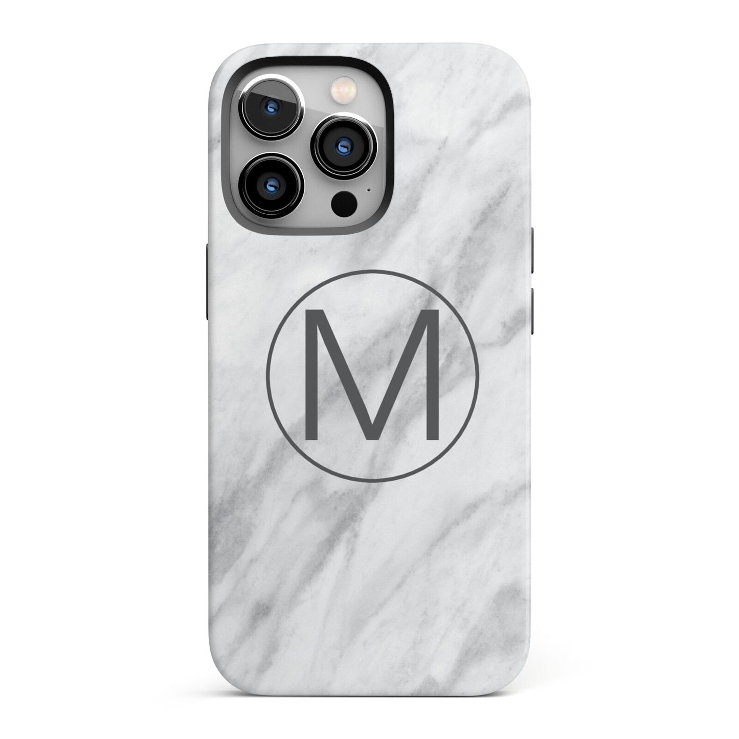 Marble Personalised Initial iPhone 13 Pro Full Wrap 3D Tough Case