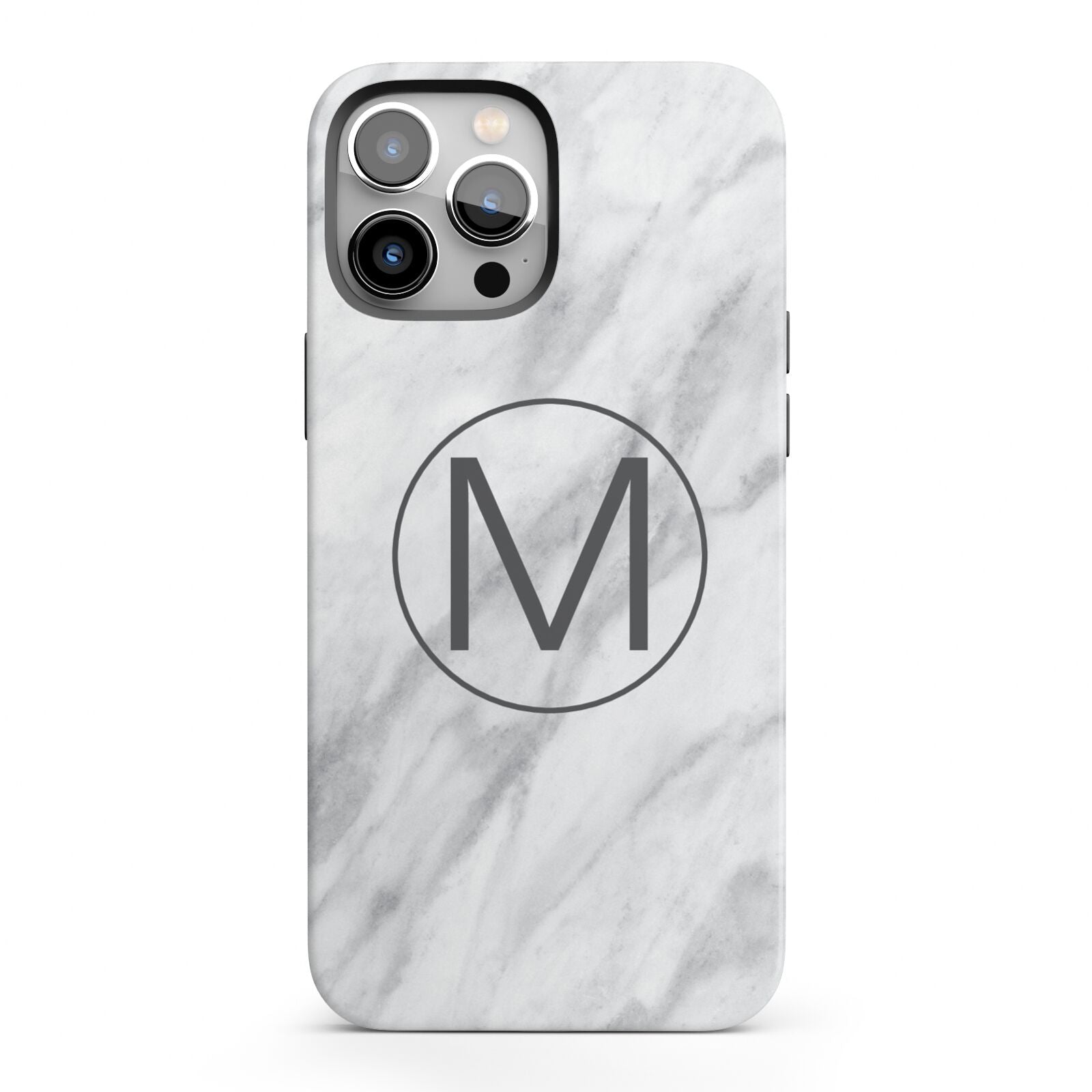 Marble Personalised Initial iPhone 13 Pro Max Full Wrap 3D Tough Case