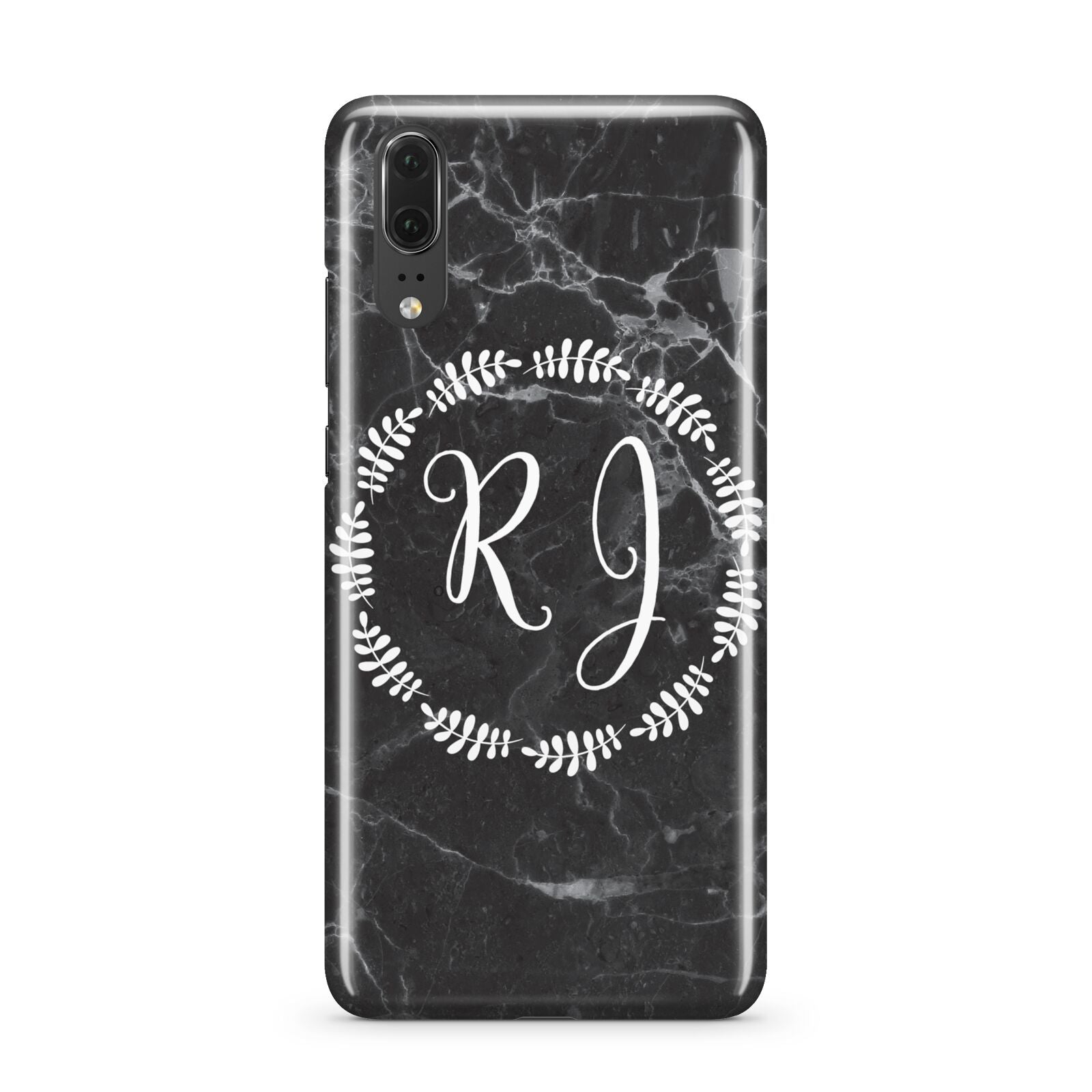 Marble Personalised Initials Huawei P20 Phone Case