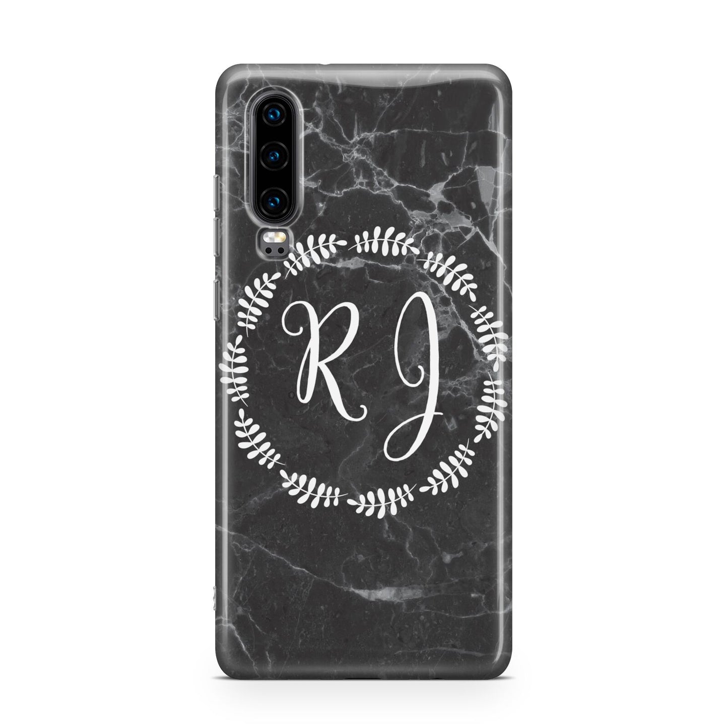 Marble Personalised Initials Huawei P30 Phone Case