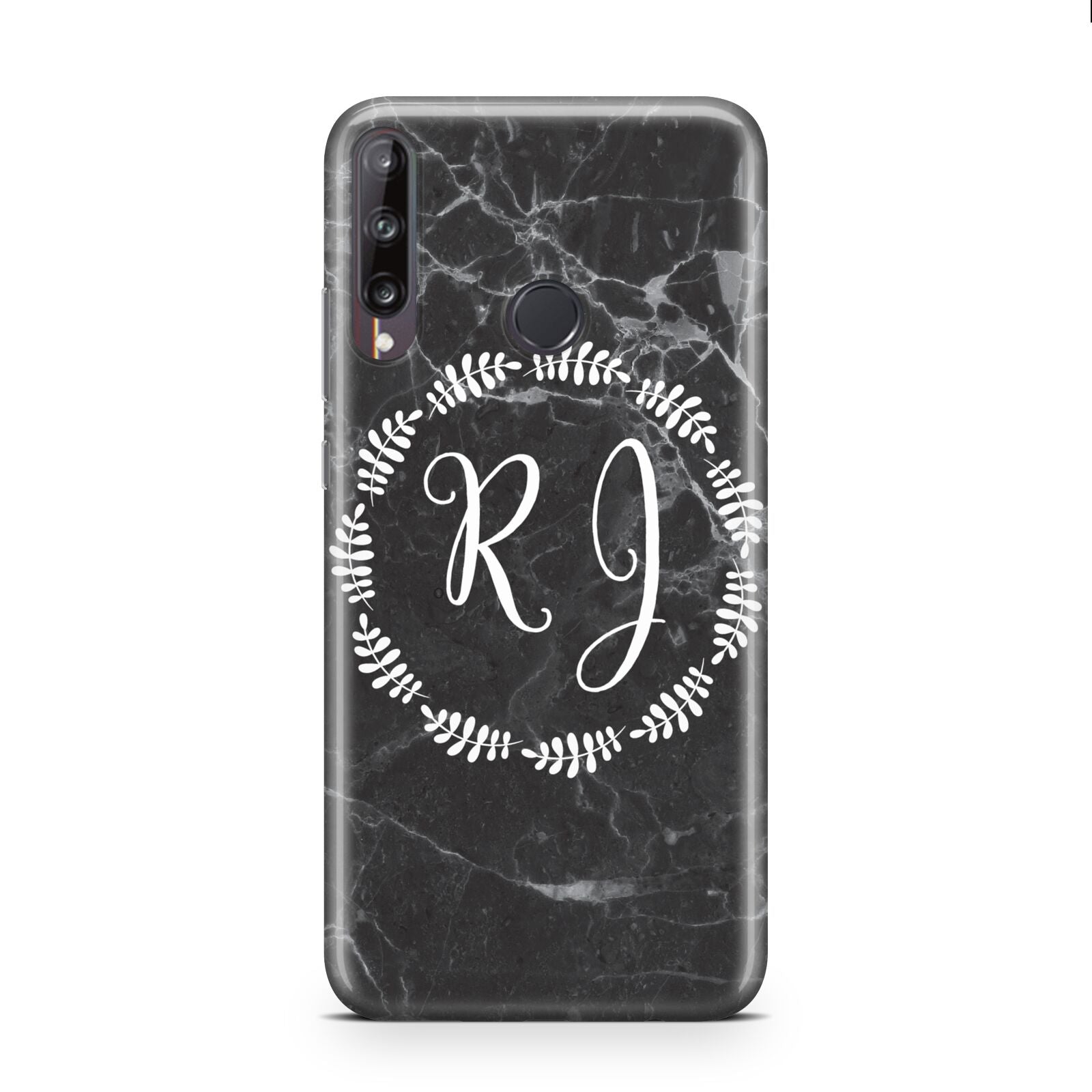 Marble Personalised Initials Huawei P40 Lite E Phone Case