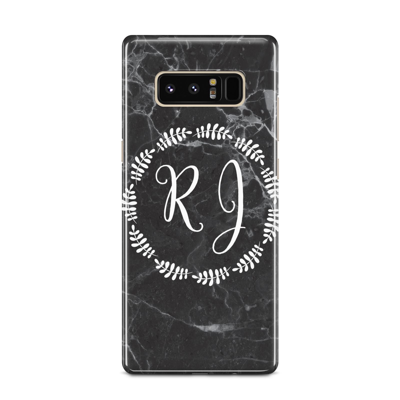 Marble Personalised Initials Samsung Galaxy Note 8 Case