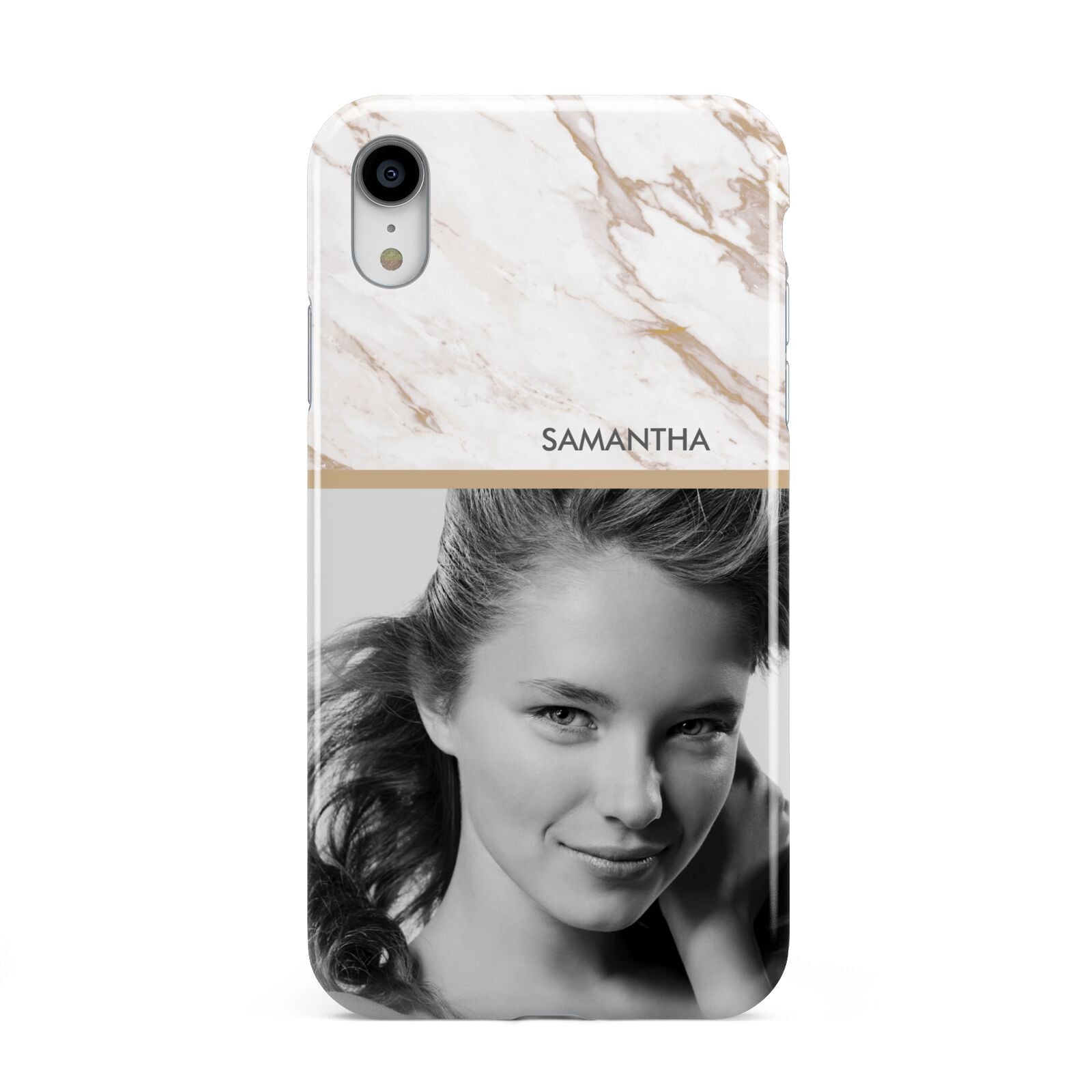 Marble Photo Apple iPhone XR White 3D Tough Case