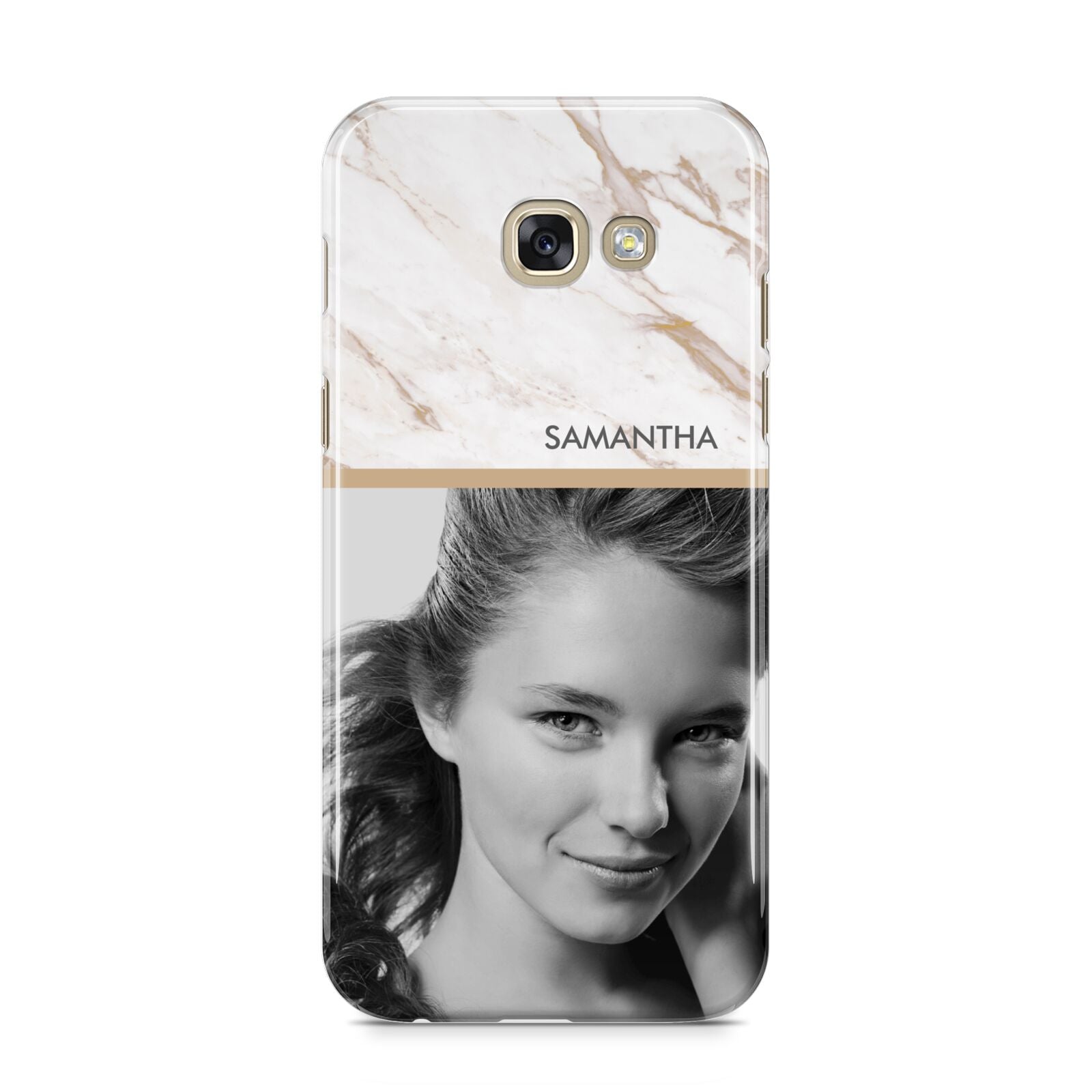 Marble Photo Samsung Galaxy A5 2017 Case on gold phone