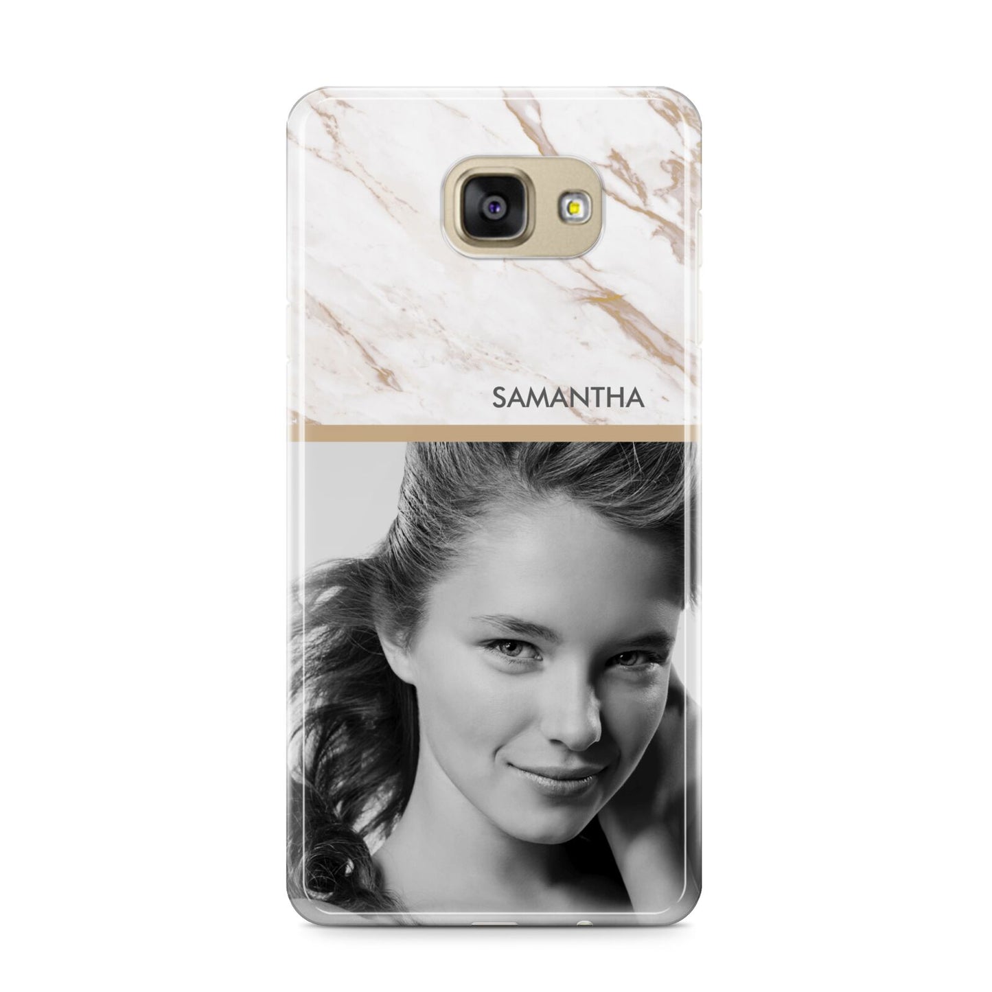 Marble Photo Samsung Galaxy A9 2016 Case on gold phone