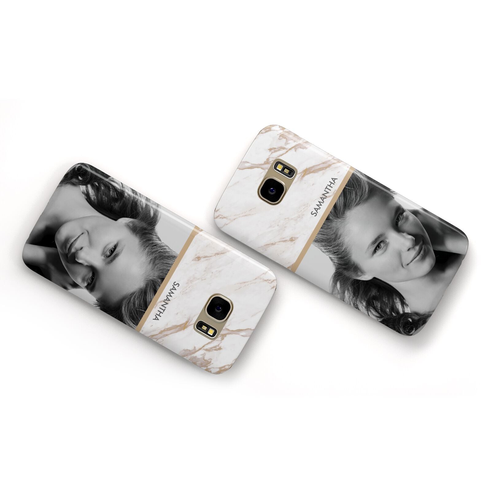 Marble Photo Samsung Galaxy Case Flat Overview