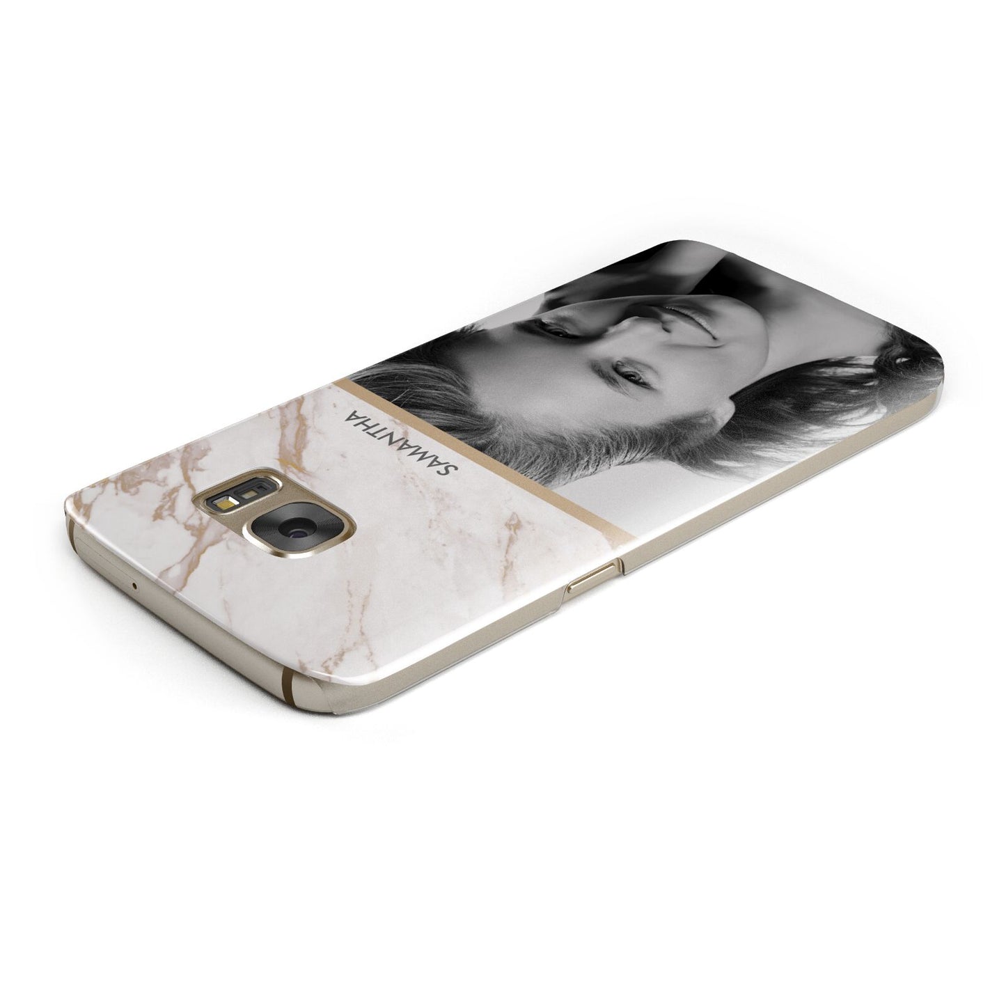 Marble Photo Samsung Galaxy Case Top Cutout