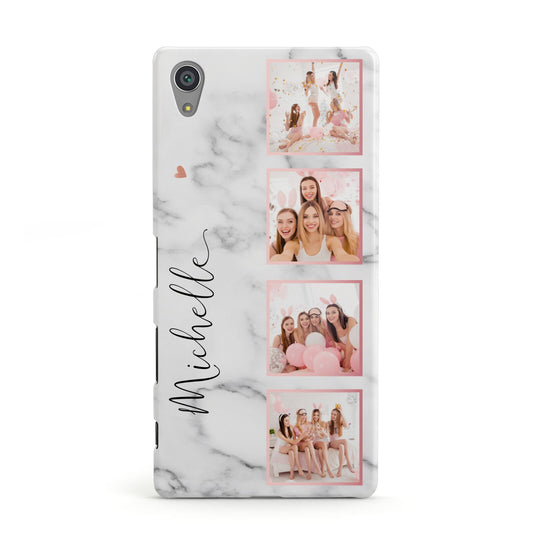 Marble Photo Strip Personalised Sony Xperia Case