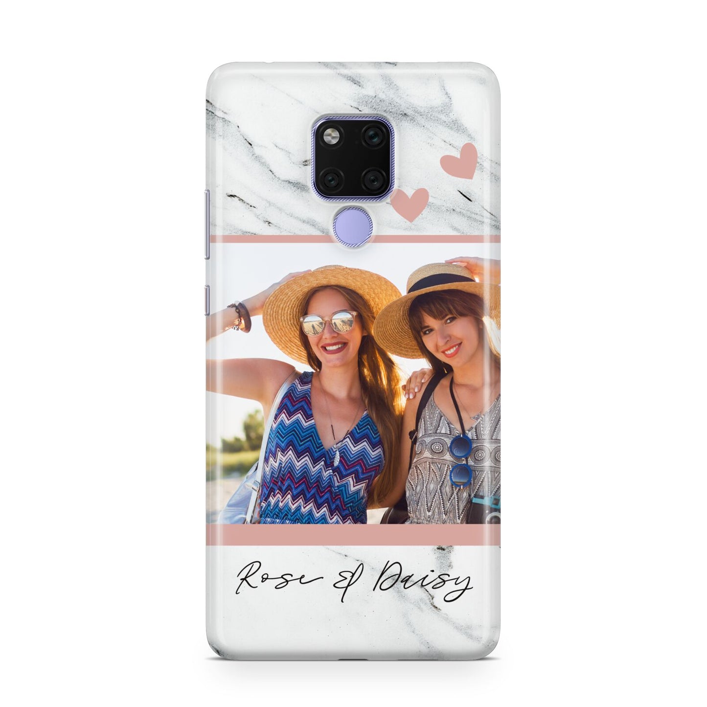 Marble Photo Upload with Text Huawei Mate 20X Phone Case