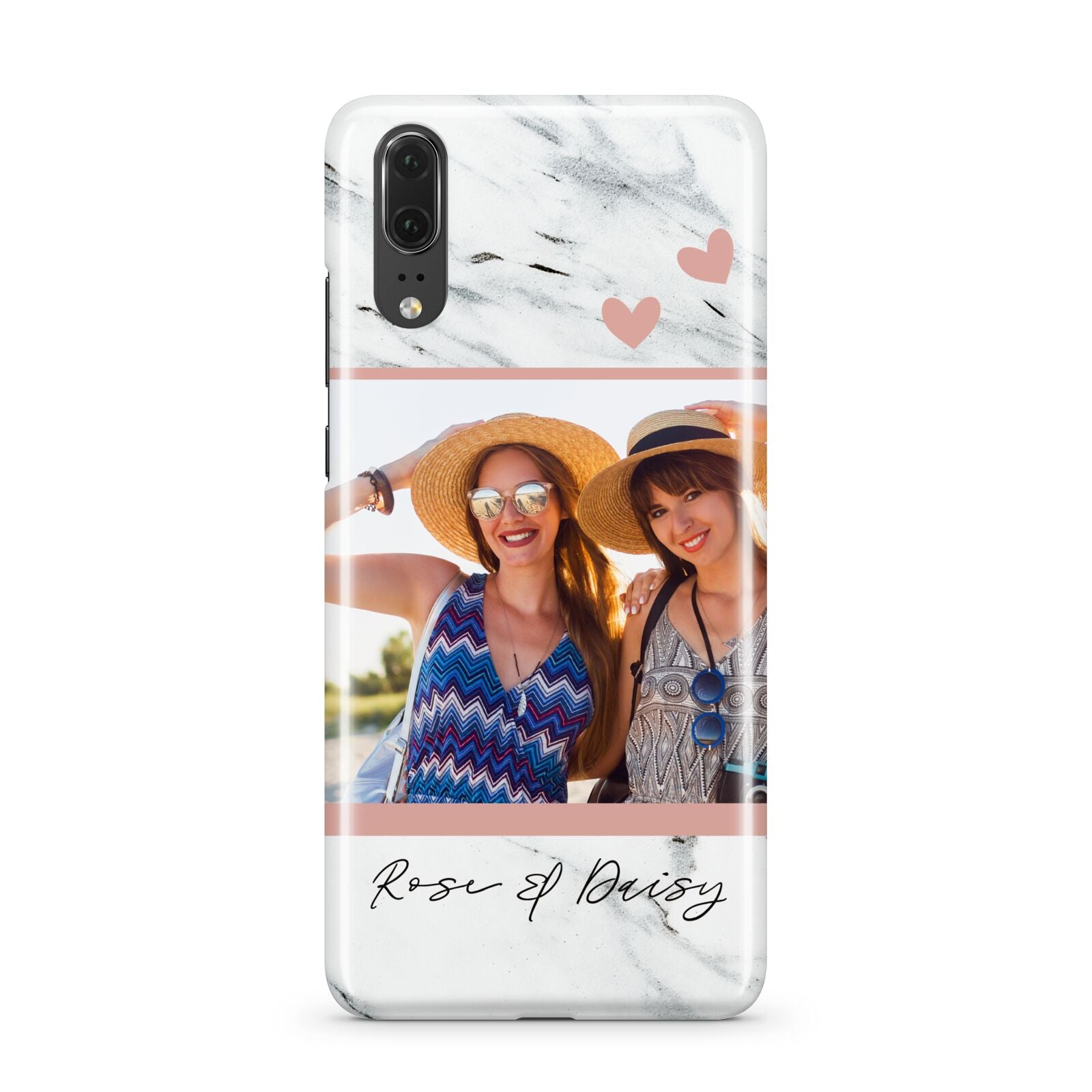 Marble Photo Upload with Text Huawei P20 Phone Case